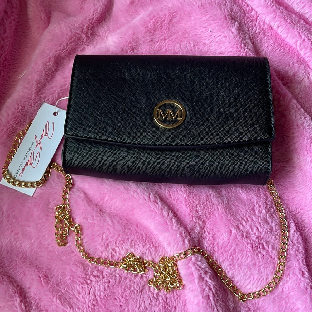 NWT Marilyn Monroe Crossbody with gold chain